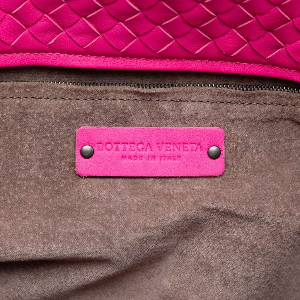 Bottega Veneta Medium Nappa Intrecciato Cesta Tote Pink Leather Very good condition - Box View