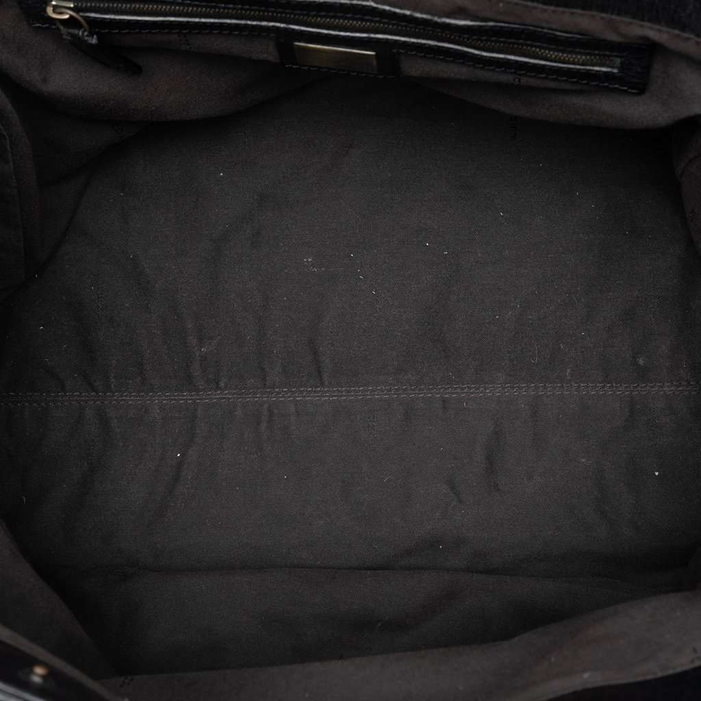 Fendi Large Zucca Velvet Etniko Du Jour Handbag Black Very good - Model View