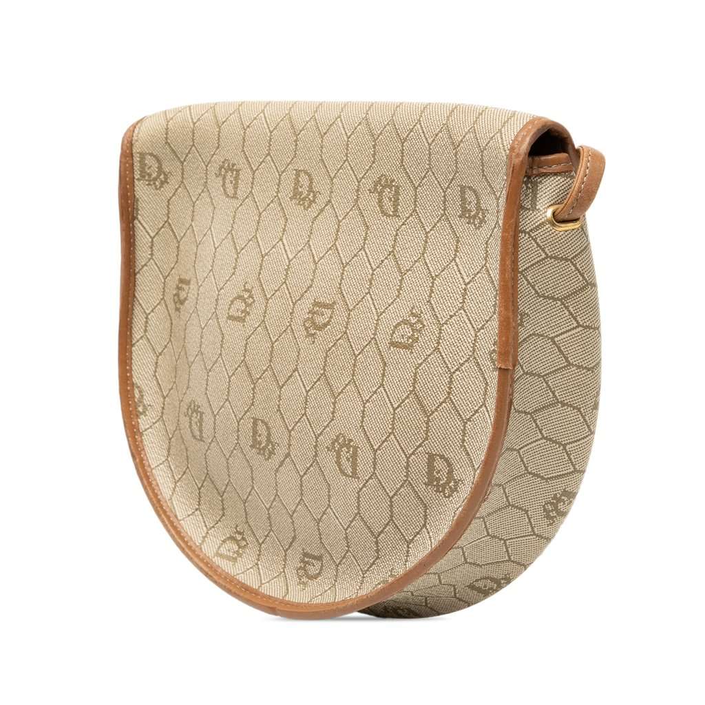 Dior Honeycomb Coated Canvas Crossbody Beige Very good condition - Back View