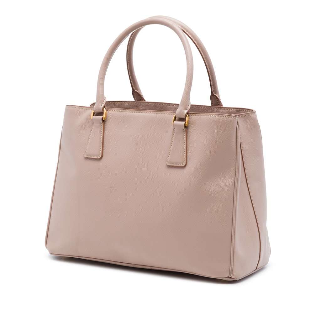 Prada Medium Saffiano Lux Galleria Satchel Pink Leather Very good condition - Back View