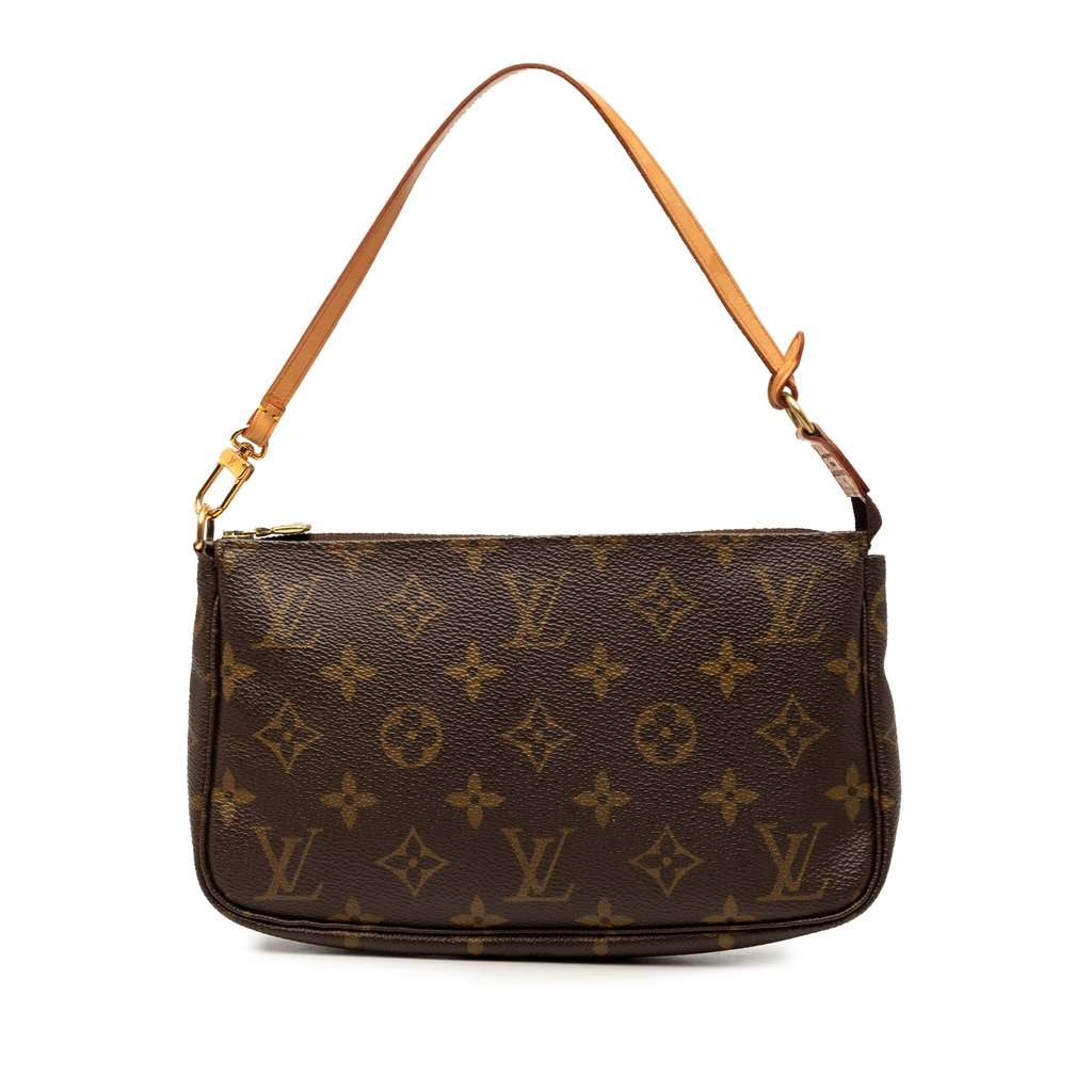 Louis Vuitton Monogram Pochette Accessoires Brown Very good - Front View