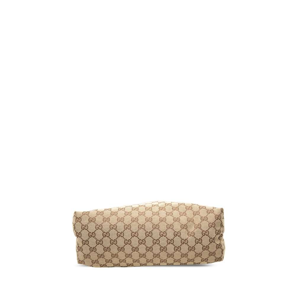 Gucci GG Canvas Web Satchel Beige Very good - Inside View