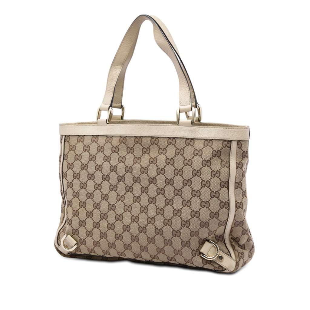 Gucci GG Canvas Abbey D Ring Tote Beige Very good - Back View