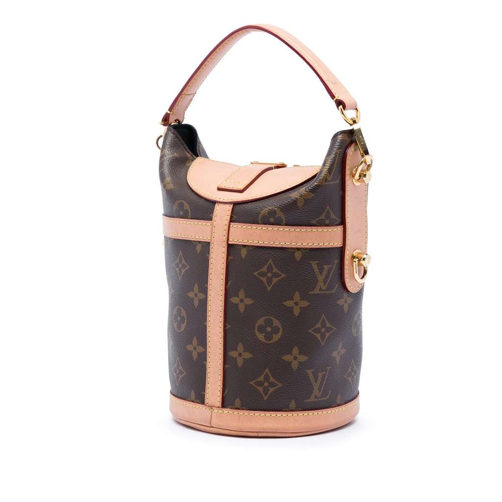 Louis Vuitton Monogram Duffle Bucket Bag Brown Very good condition - Back View