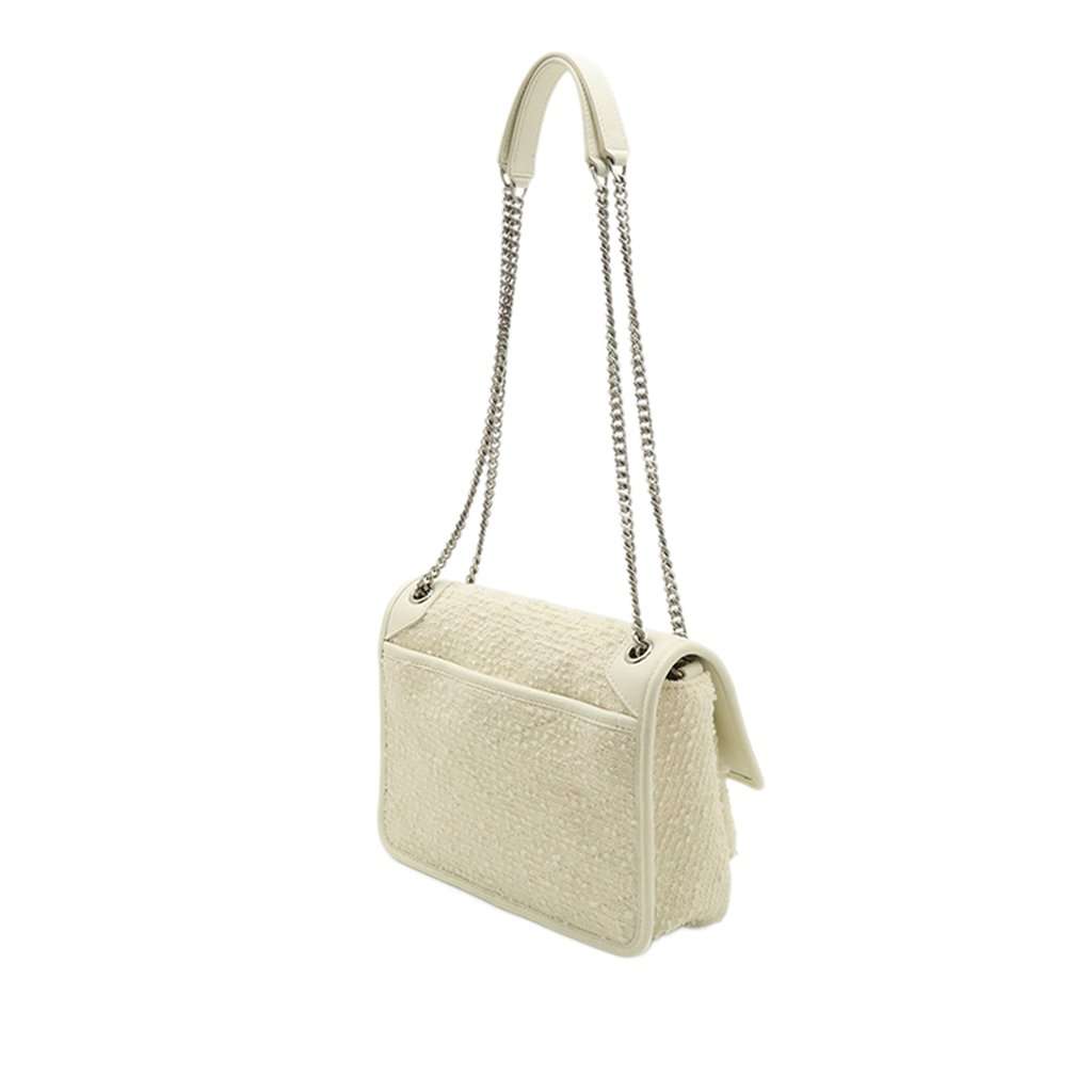 Saint Laurent Baby Tweed Niki White Very good - Back View
