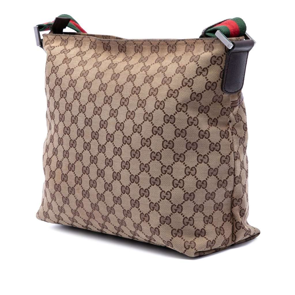 Gucci GG Canvas Web Crossbody Beige Very good condition - Back View