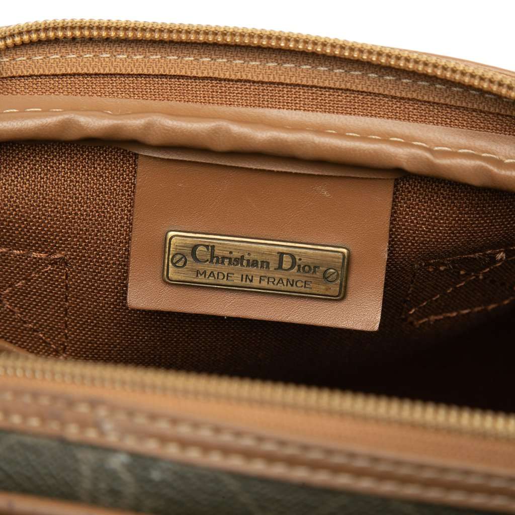 Dior Honeycomb Coated Canvas Boston Bag Brown Very good - Box View