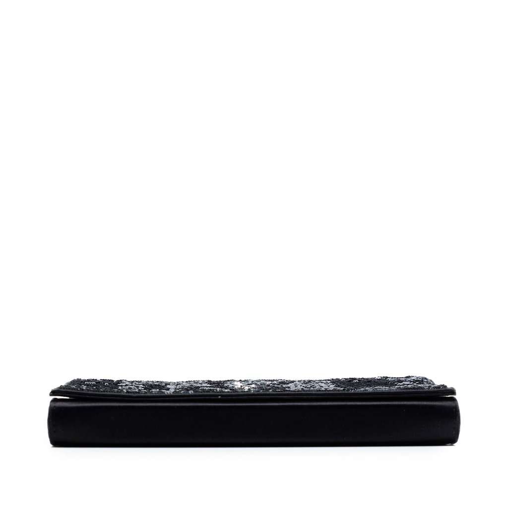 Saint Laurent Sequin Monogram Kate Wallet on Chain Black Very good condition - Inside View