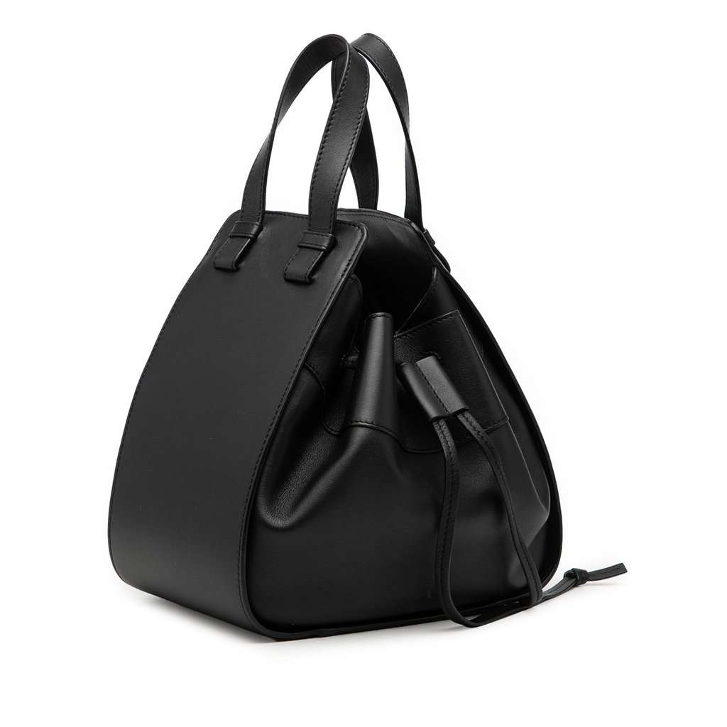 Loewe Small Leather Drawstring Hammock Bag Black Leather Very good - Back View