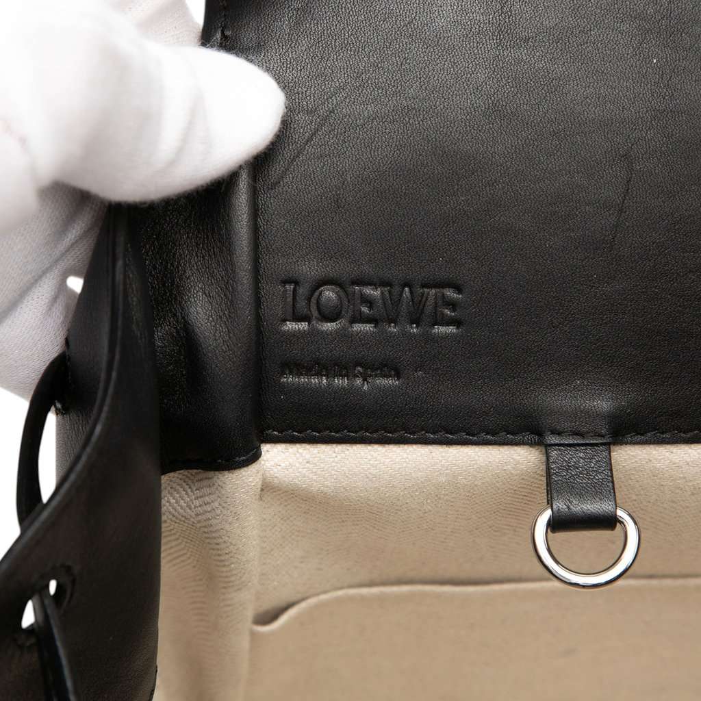 Loewe Small Leather Drawstring Hammock Bag Black Leather Very good - Box View