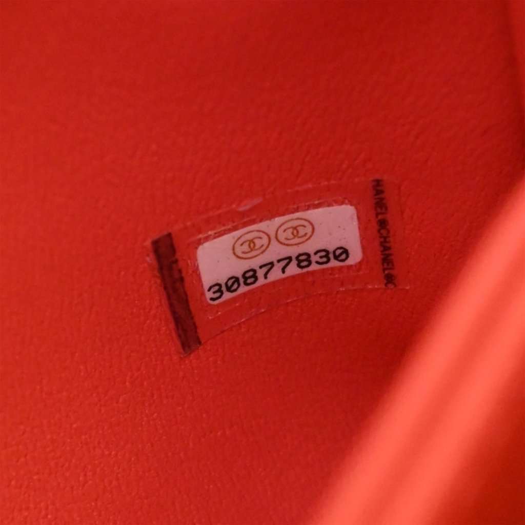 Chanel Mini Caviar Coco Top Handle Bag Orange Leather Very good - Box View