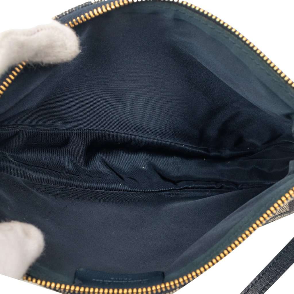 Dior Mini Diorissimo Canvas Saddle Pochette Blue Very good condition - Model View