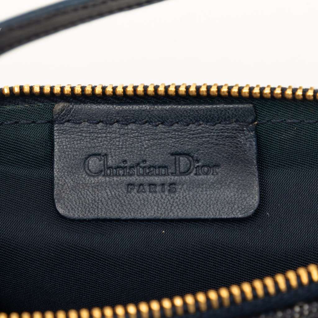 Dior Mini Diorissimo Canvas Saddle Pochette Blue Very good condition - Box View