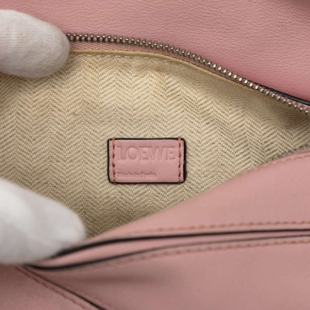 LOEWE Mini Calfskin Puzzle Satchel Pink Leather Very good - Box View