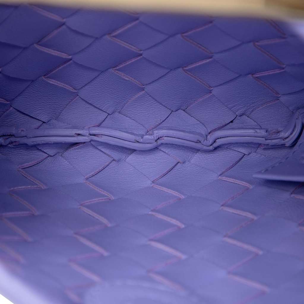 Bottega Veneta Baby Lambskin Intrecciato Sardine Purple Leather Very good - Model View
