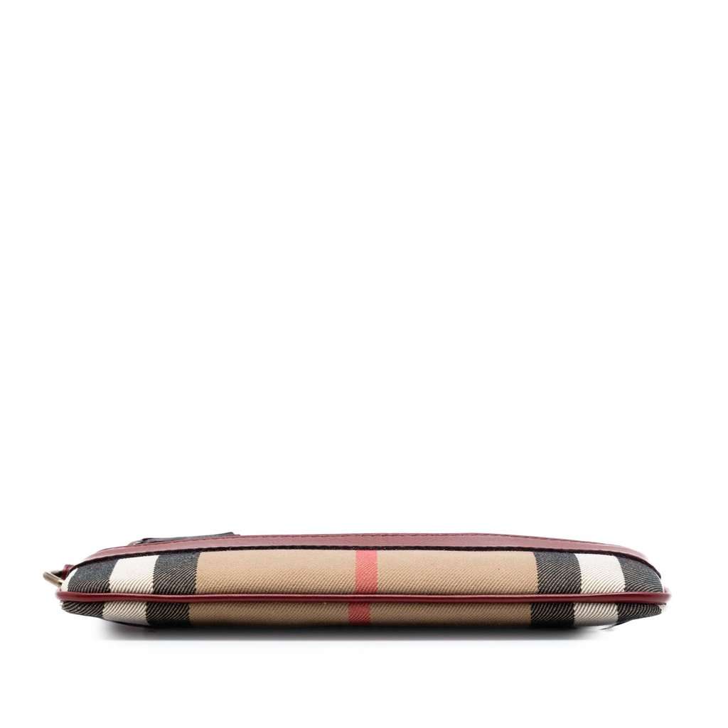 Burberry House Check Canvas Wristlet Clutch Brown Very good condition - Model View