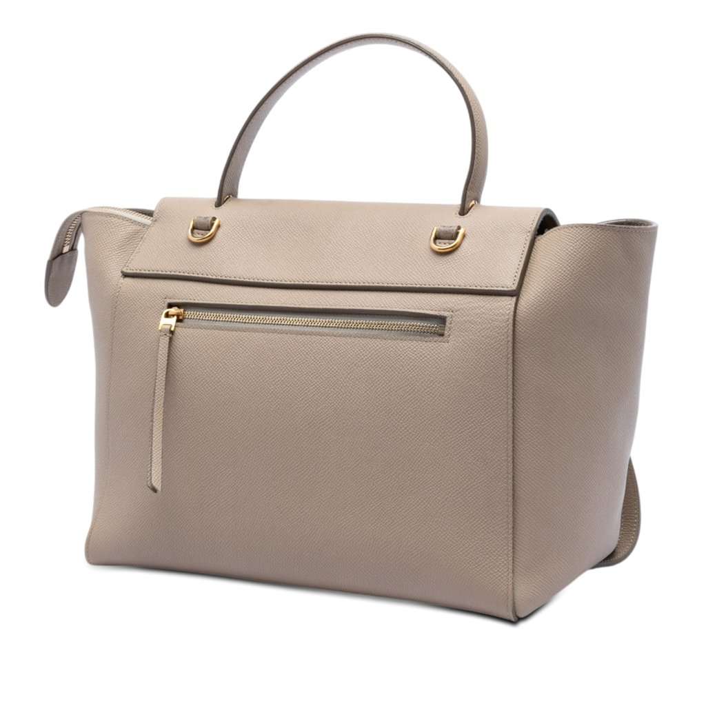 Celine Mini Grained Calfskin Belt Bag Beige Leather Very good condition - Back View