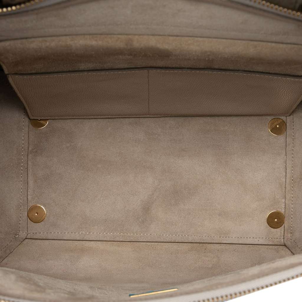 Celine Mini Grained Calfskin Belt Bag Beige Leather Very good condition - Model View