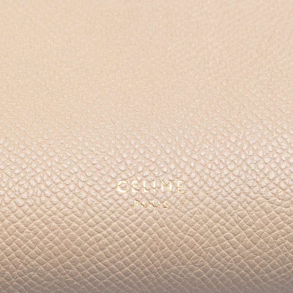 Celine Mini Grained Calfskin Belt Bag Beige Leather Very good condition - Box View