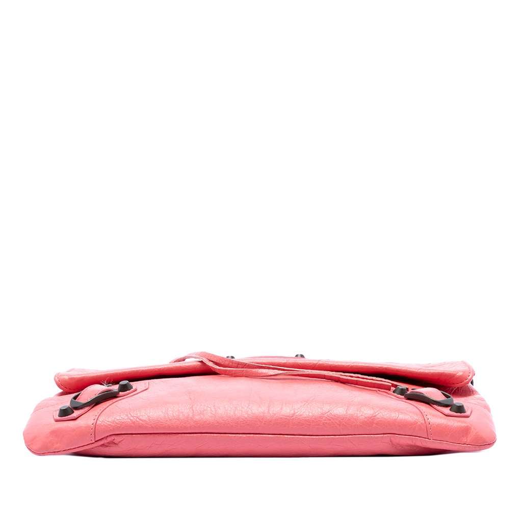 Balenciaga Lambskin Motocross Classic Envelope Crossbody Pink Leather Very good condition - Inside View
