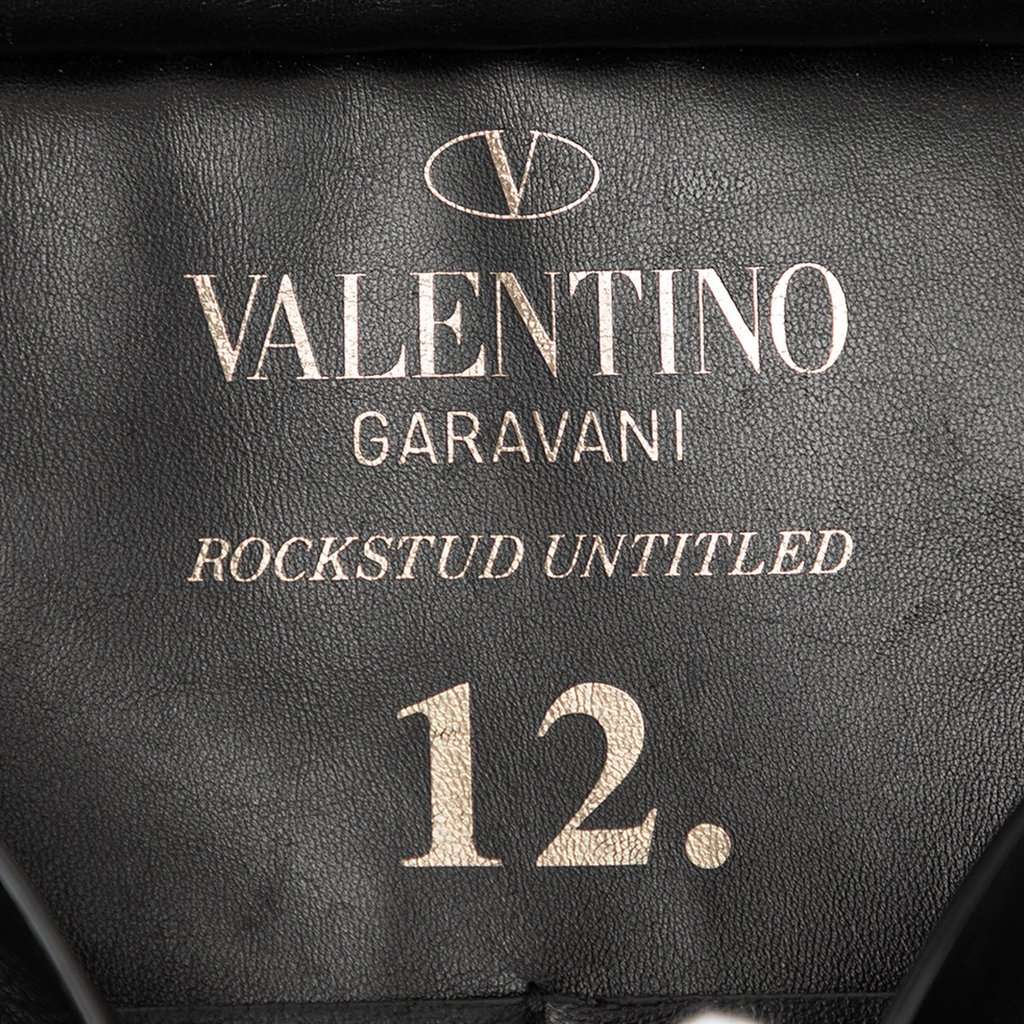 Valentino Leather Rockstud Untitled Envelope Clutch Black Leather Very good - Box View