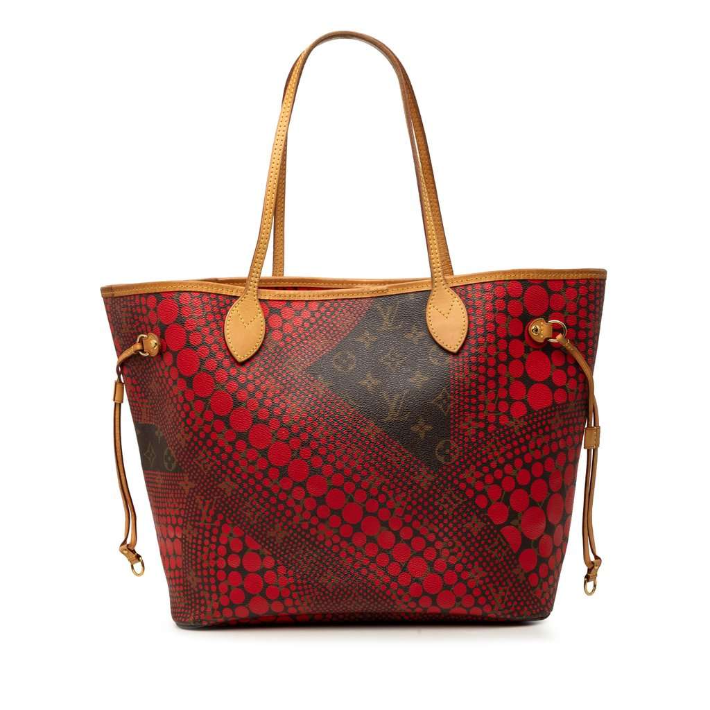 Louis Vuitton Yayoi Kusama Monogram Neverfull MM Red Very good - Front View