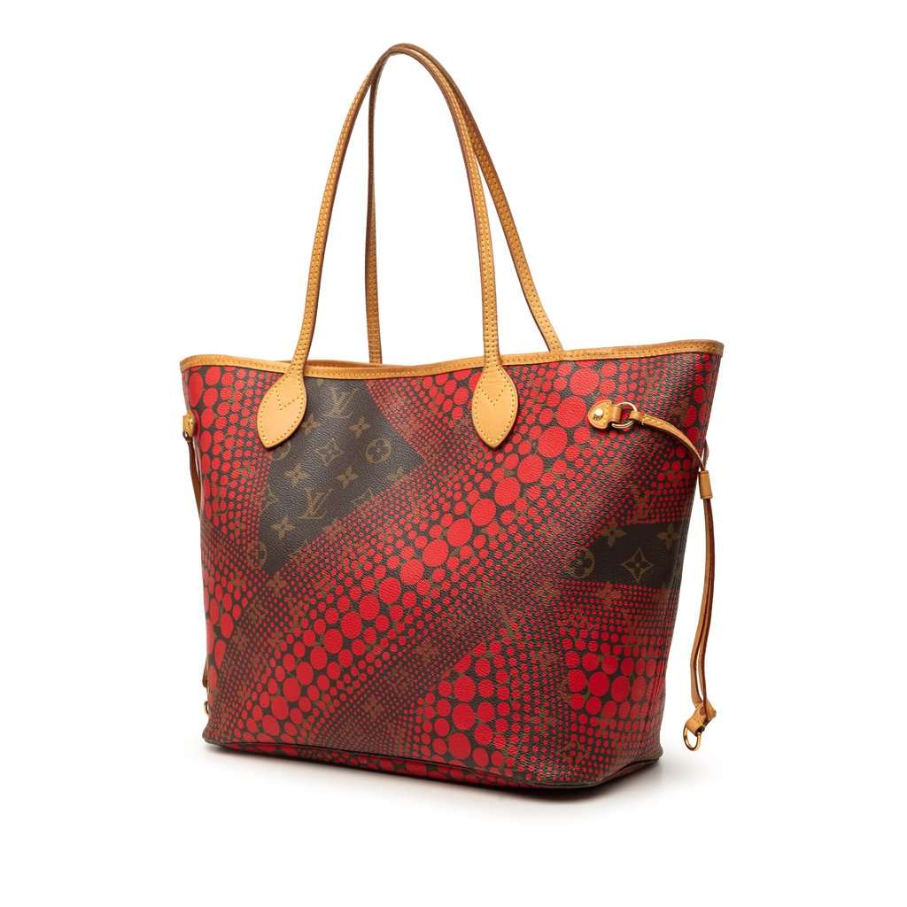 Louis Vuitton Yayoi Kusama Monogram Neverfull MM Red Very good - Back View
