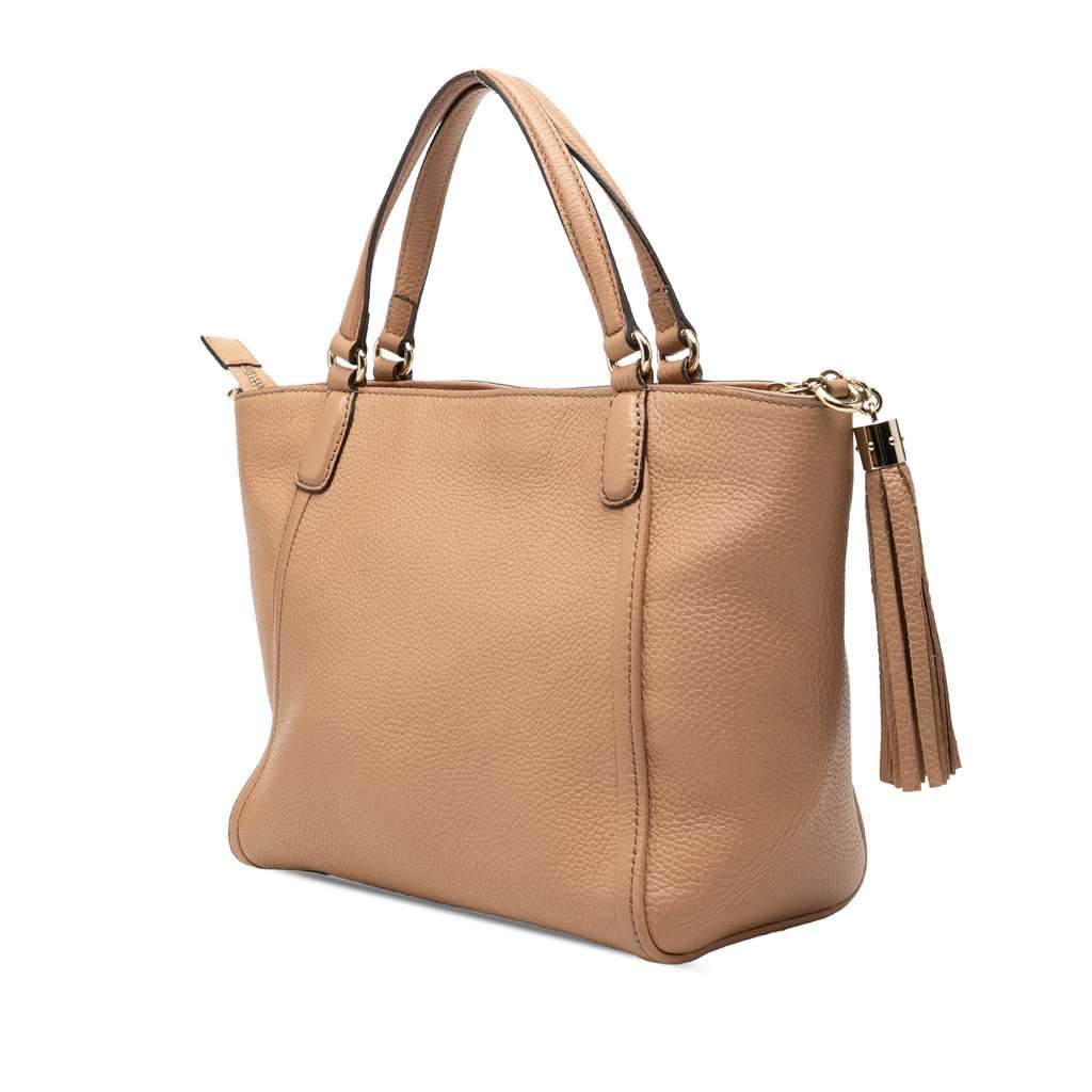 Gucci Small Calfskin Soho Cellarius Satchel Brown Leather Very good condition - Back View