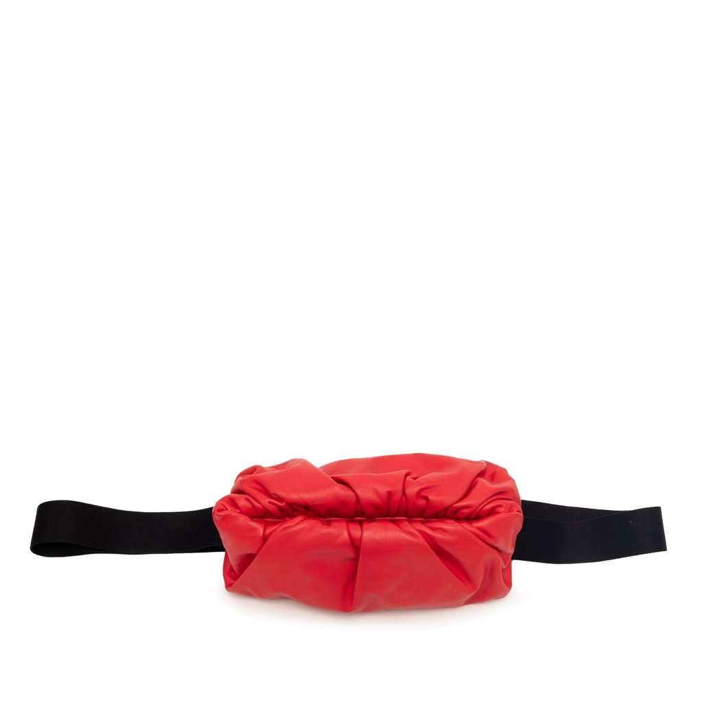 Bottega Veneta Calfskin The Body Pouch Belt Bag Red Leather Very good condition - Front View