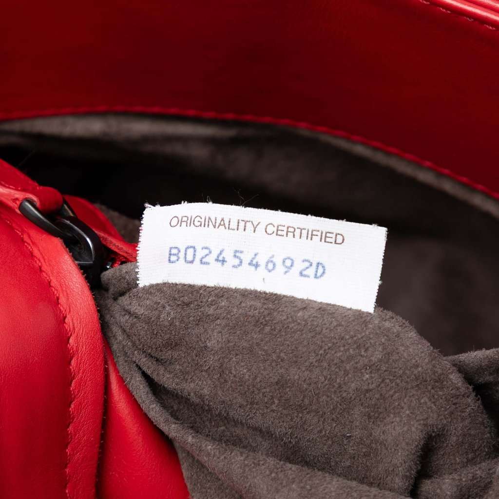 Bottega Veneta Small Nappa Intrecciato Roma Satchel Red Leather Very good condition - Box View