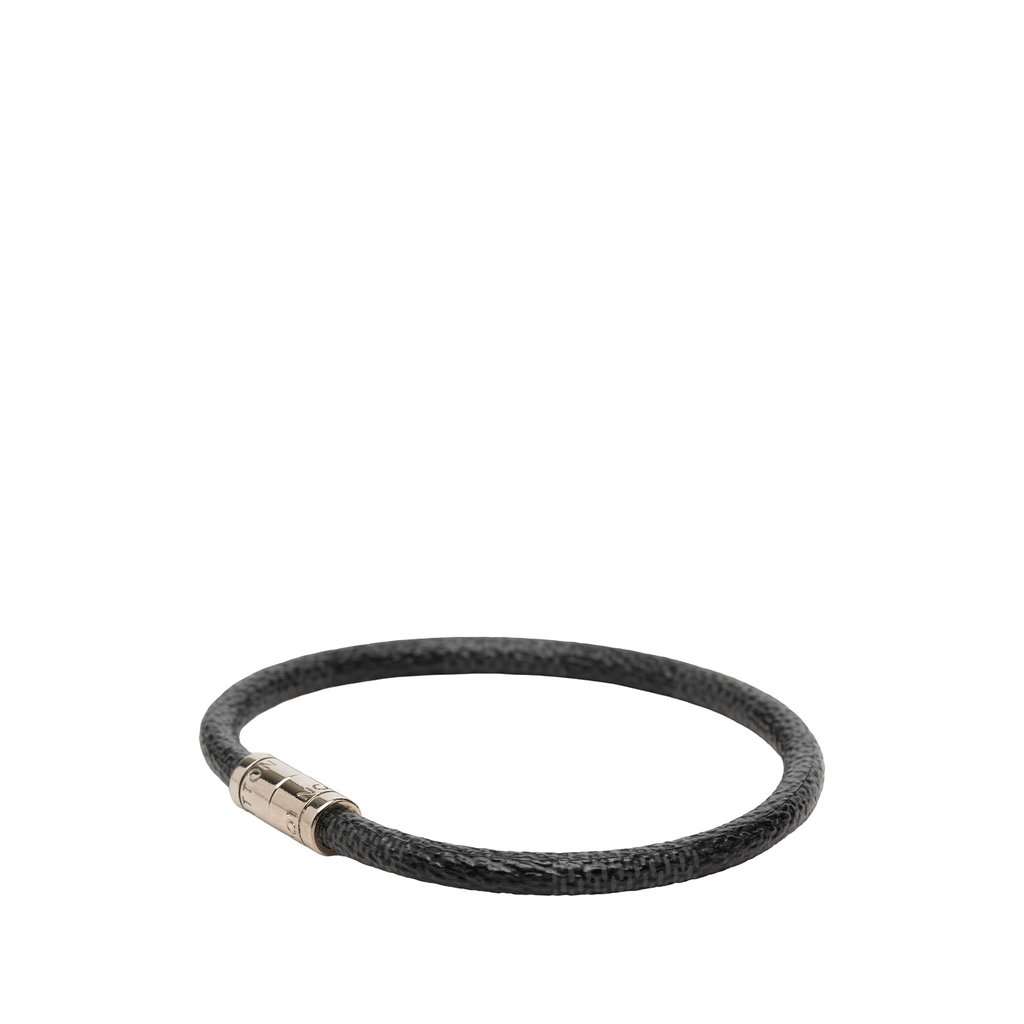 Louis Vuitton Damier Graphite Keep it Bracelet Black Very good condition - Back View