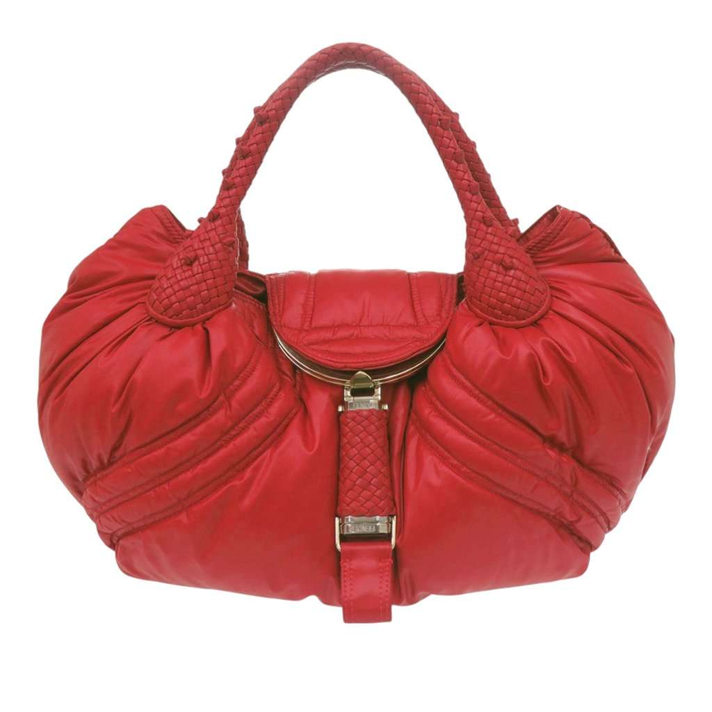 Fendi Moncler Puffer Spy Handbag Red Very good condition - Front View