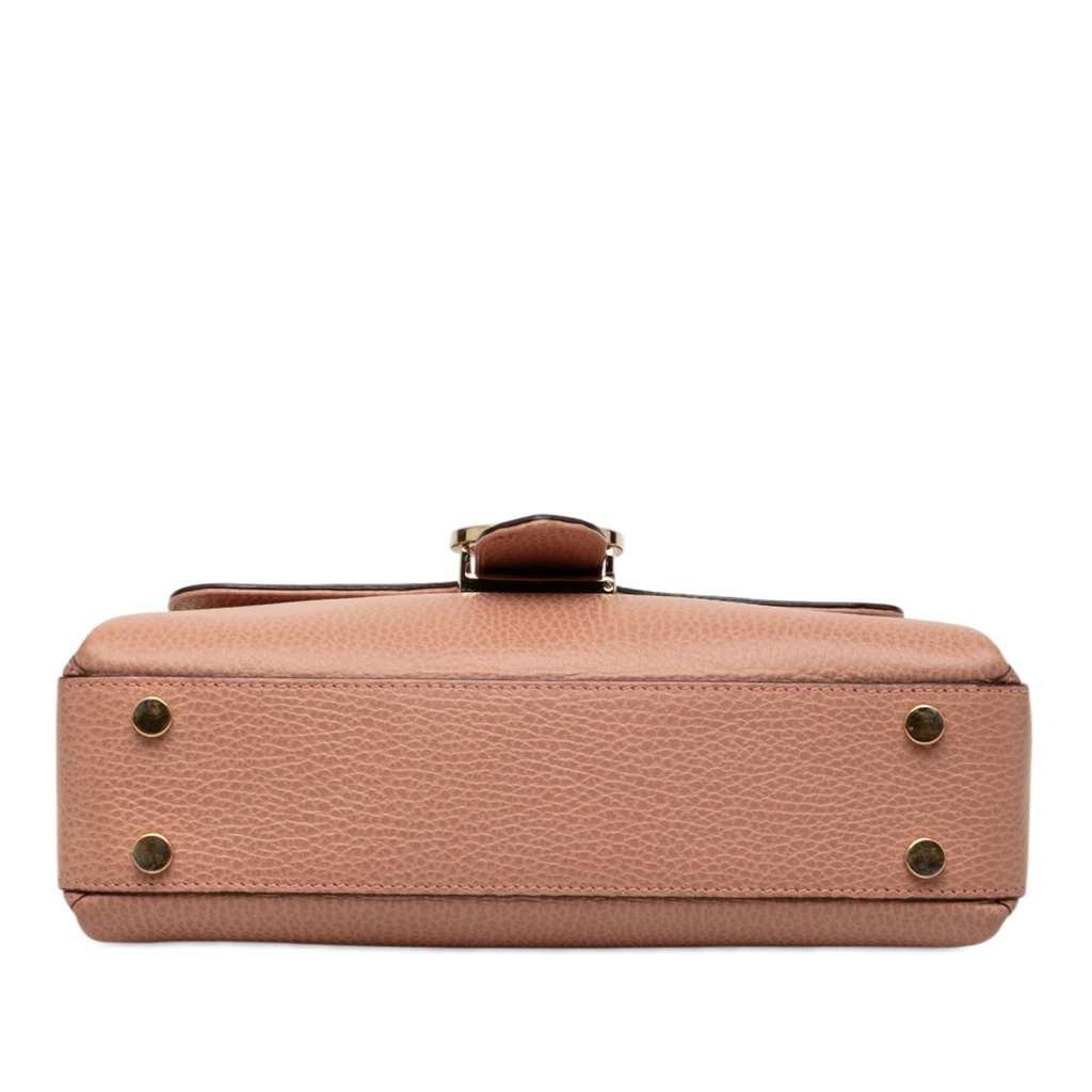 Gucci Small Dollar Calf Interlocking G Satchel Pink Leather Very good condition - Inside View