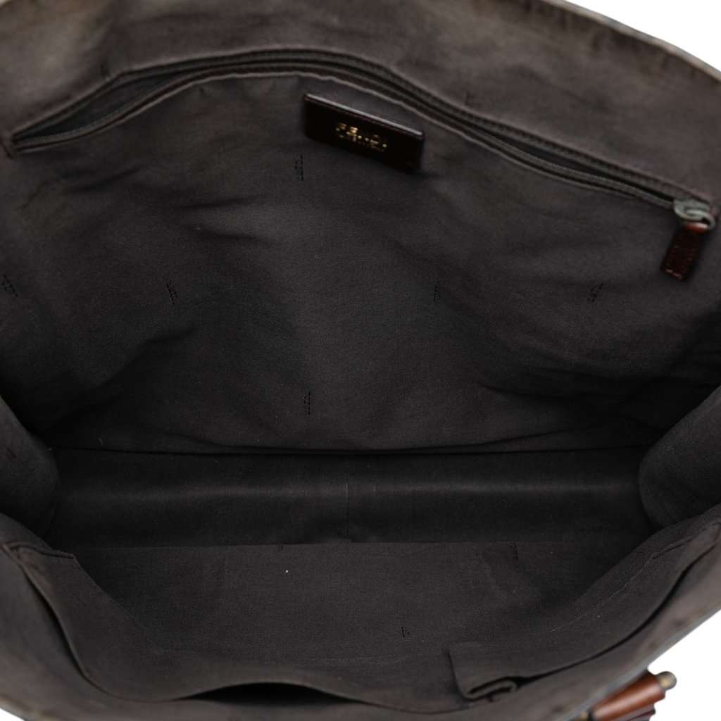 Fendi Zucca Coated Canvas Vertical Tote Brown Very good - Model View