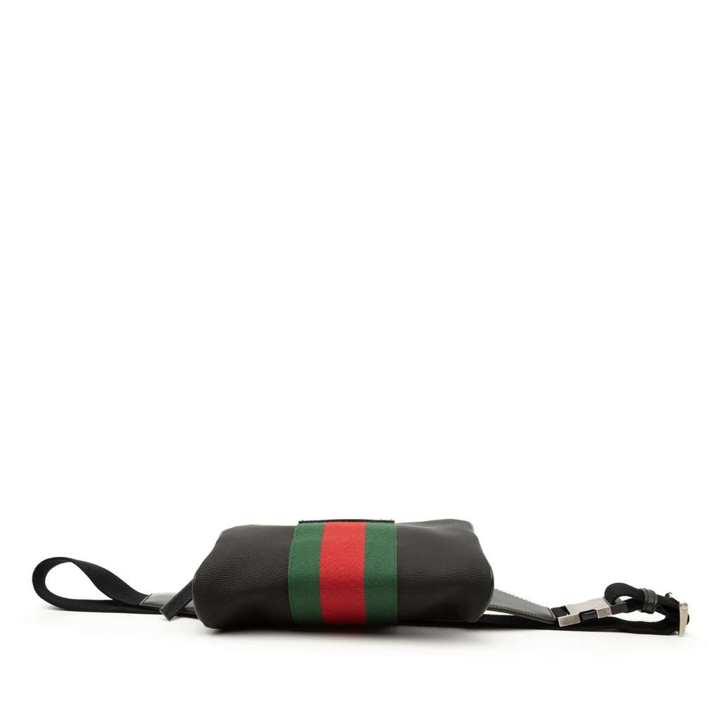 Gucci Canvas Techno Web Belt Bag Black Very good - Inside View