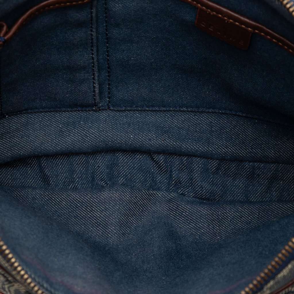 Celine Macadam Denim Pocket Crossbody Blue Very good condition - Model View