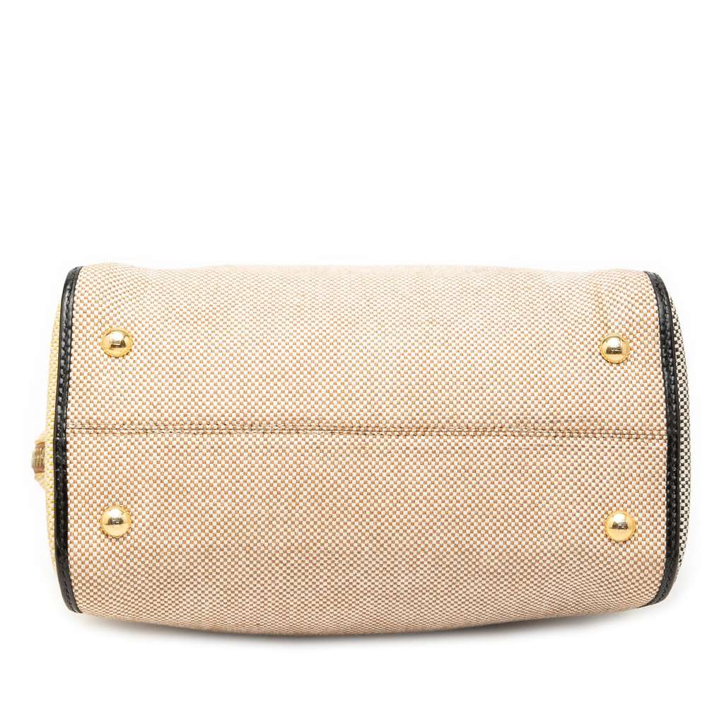 Fendi Mini Canvas Colorblock Chameleon Satchel Beige Very good condition - Inside View