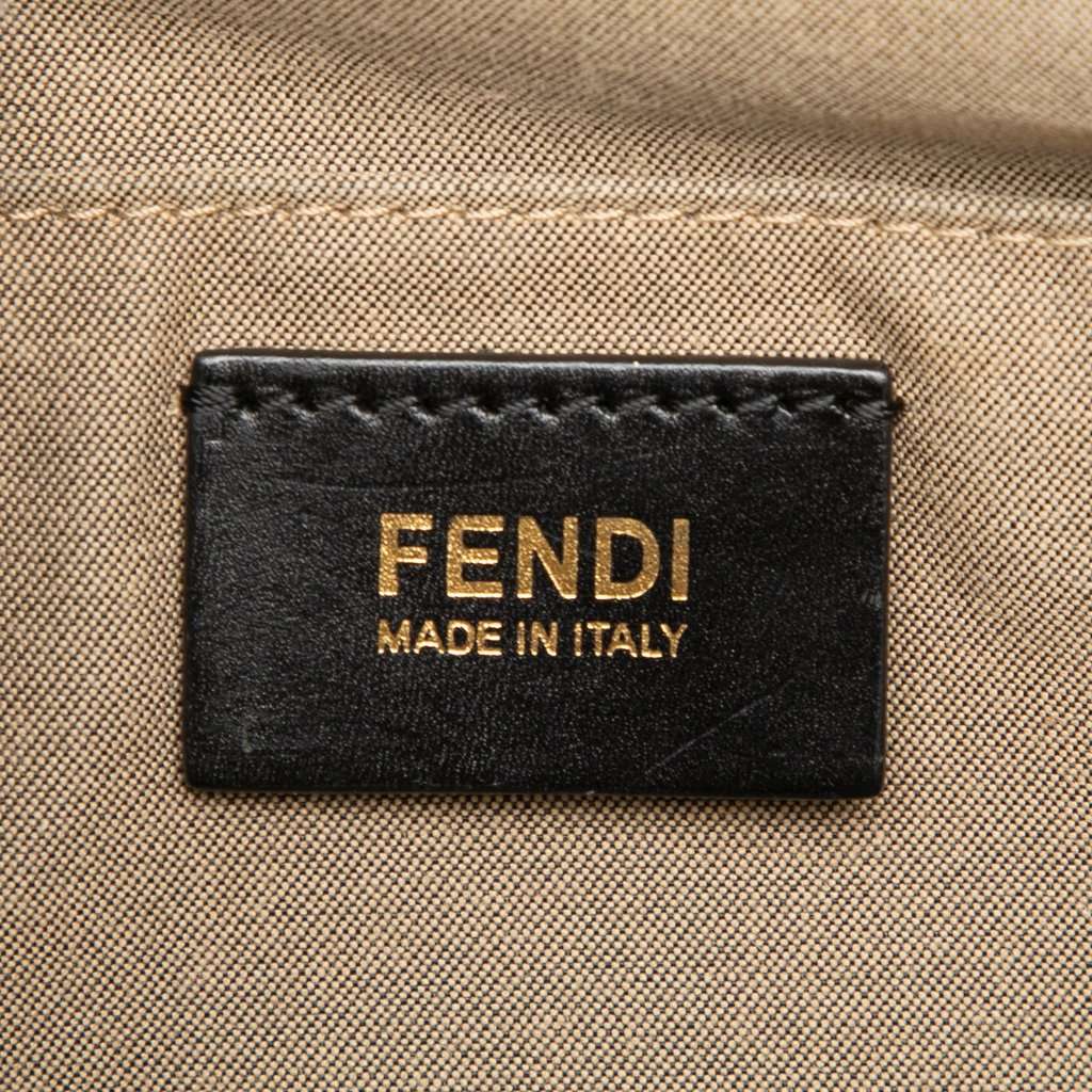 Fendi Mini Canvas Colorblock Chameleon Satchel Beige Very good condition - Box View