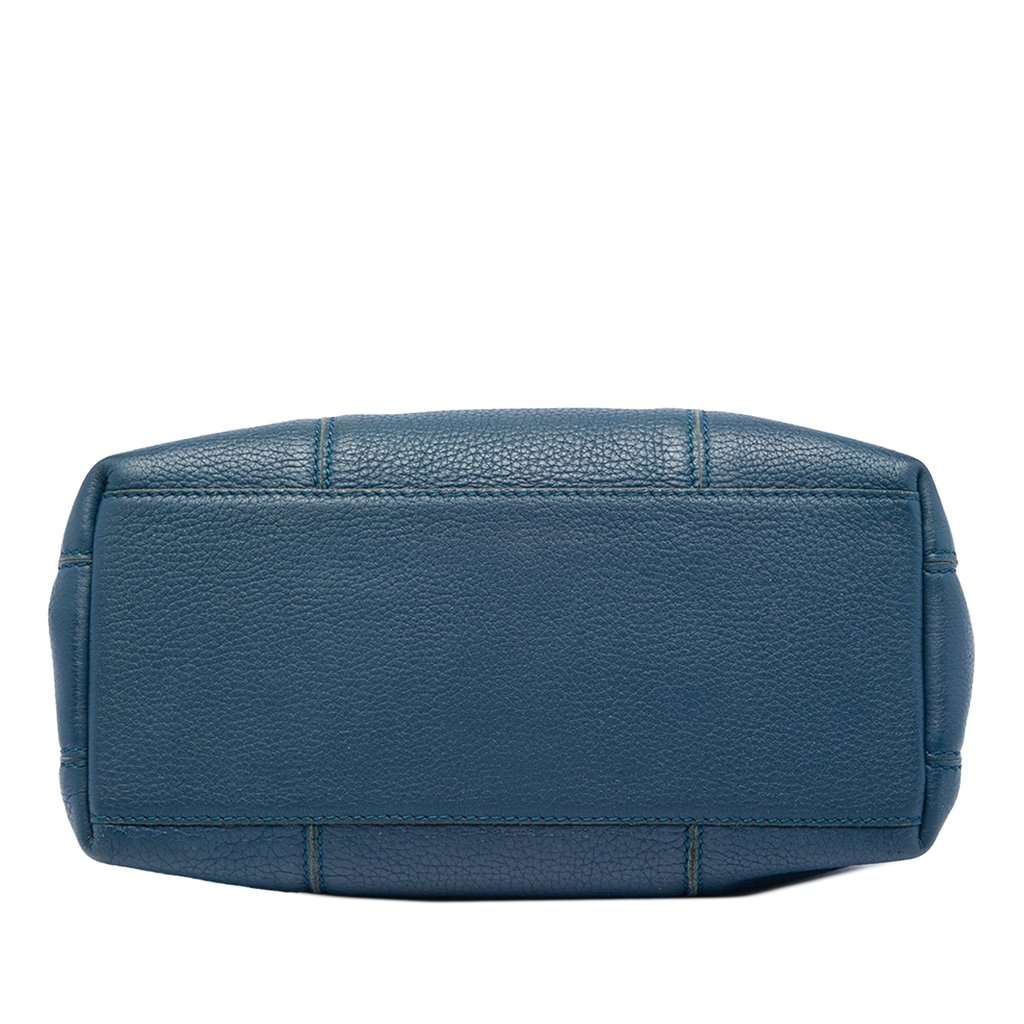 Bottega Veneta Small Cervo Roma Satchel Blue Leather Very good - Inside View