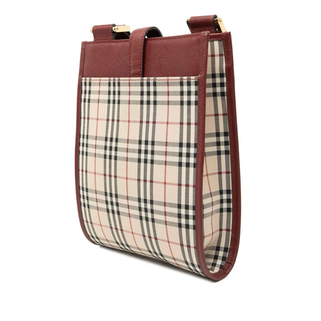 Burberry House Check Canvas Crossbody Beige Very good - Back View