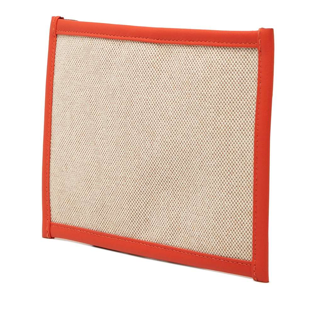 Hermès Petit H Swift Flaneur Forever Passport Case Orange Leather Very good condition - Back View
