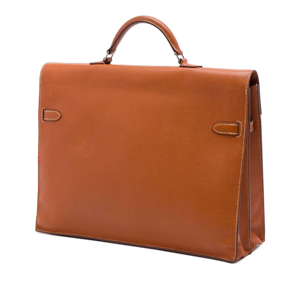 Hermès Epsom Kelly Depeches 38 Brown Leather Very good condition - Back View