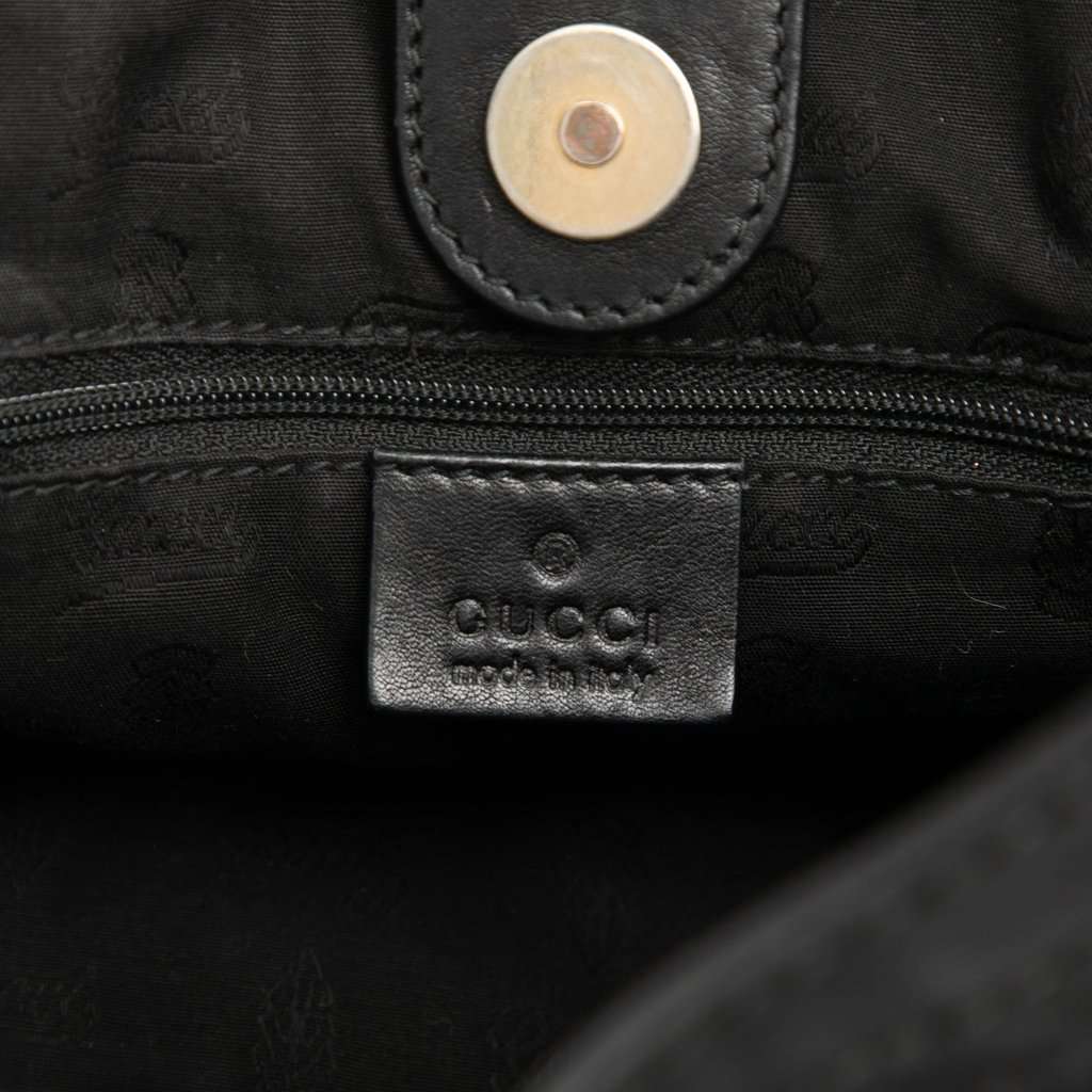 Gucci Medium Guccissima Sukey Tote Black Leather Very good condition - Box View