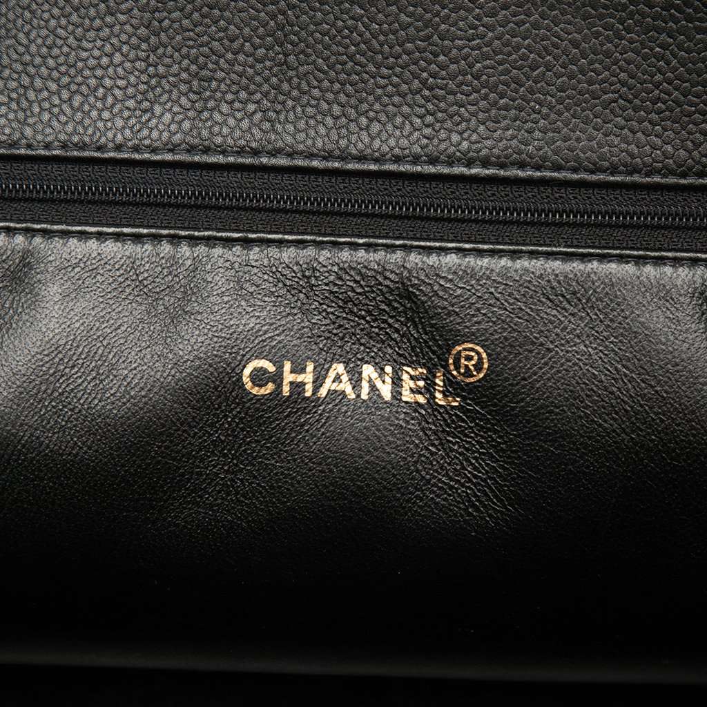 Chanel Grand CC Caviar Timeless Shopping Tote Black Leather Very good - Box View