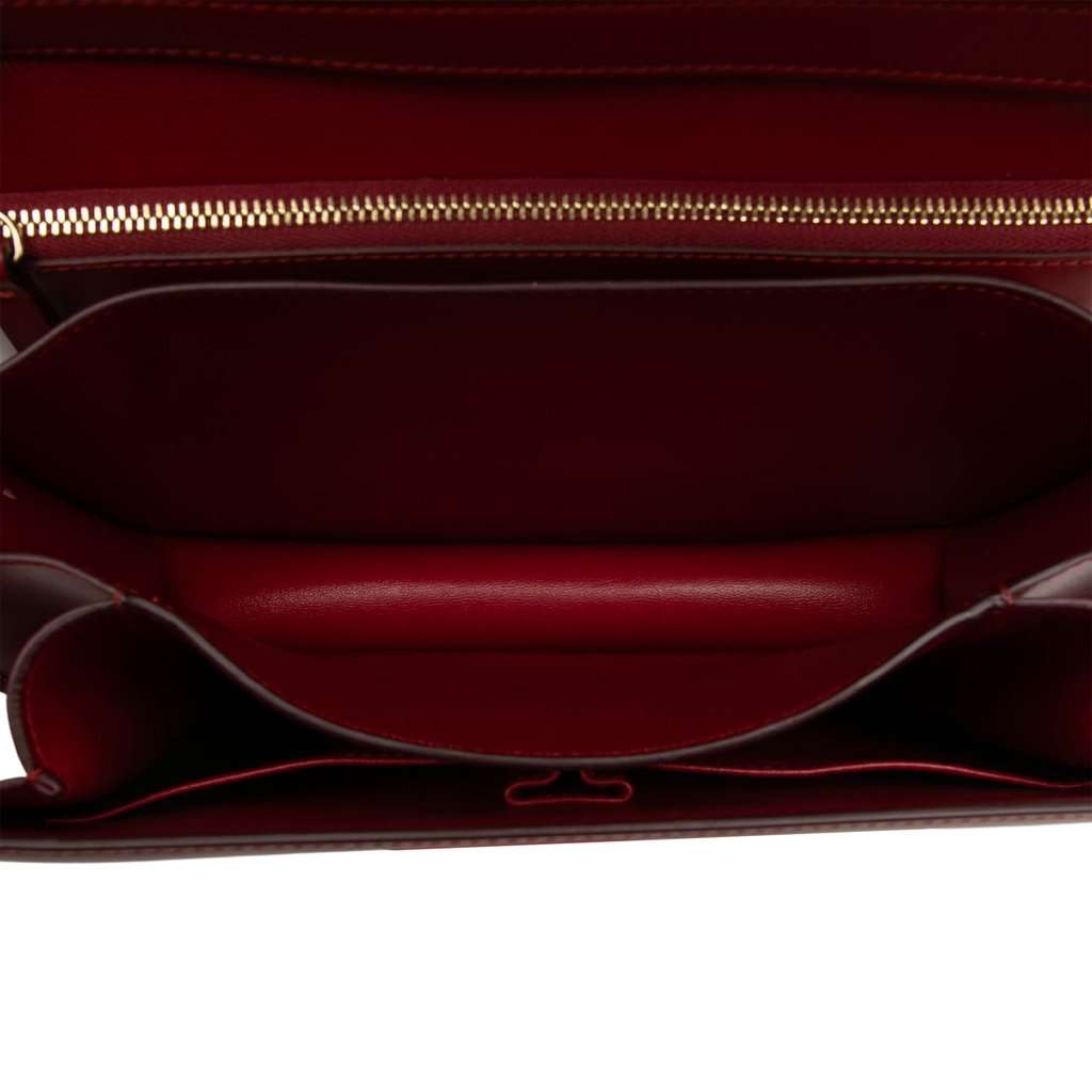 Celine Medium Calfskin Classic Box Red Leather Very good - Model View