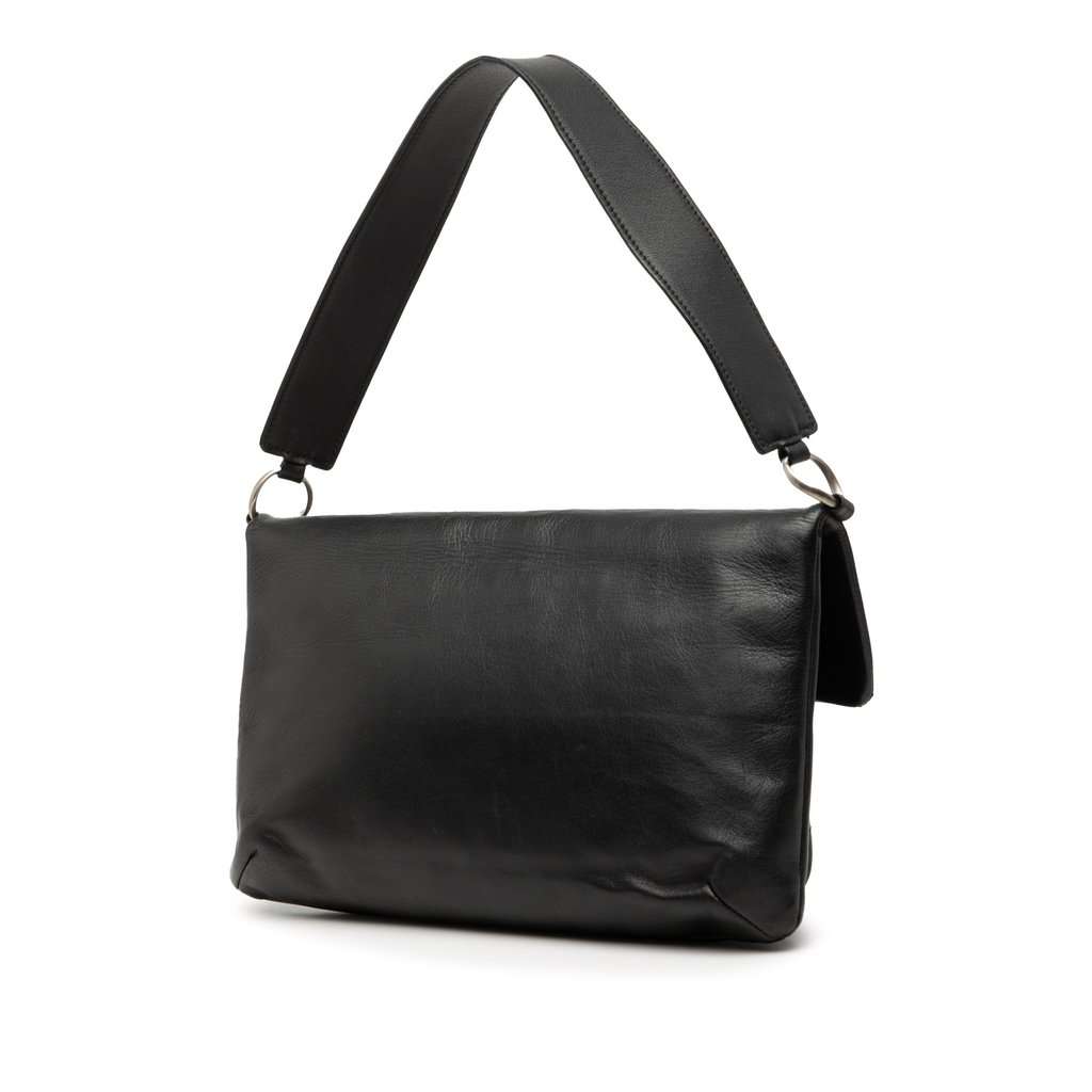 Chanel Chocolate Bar Lambskin Reissue 2.55 Shoulder Bag Black Leather Very good condition - Back View