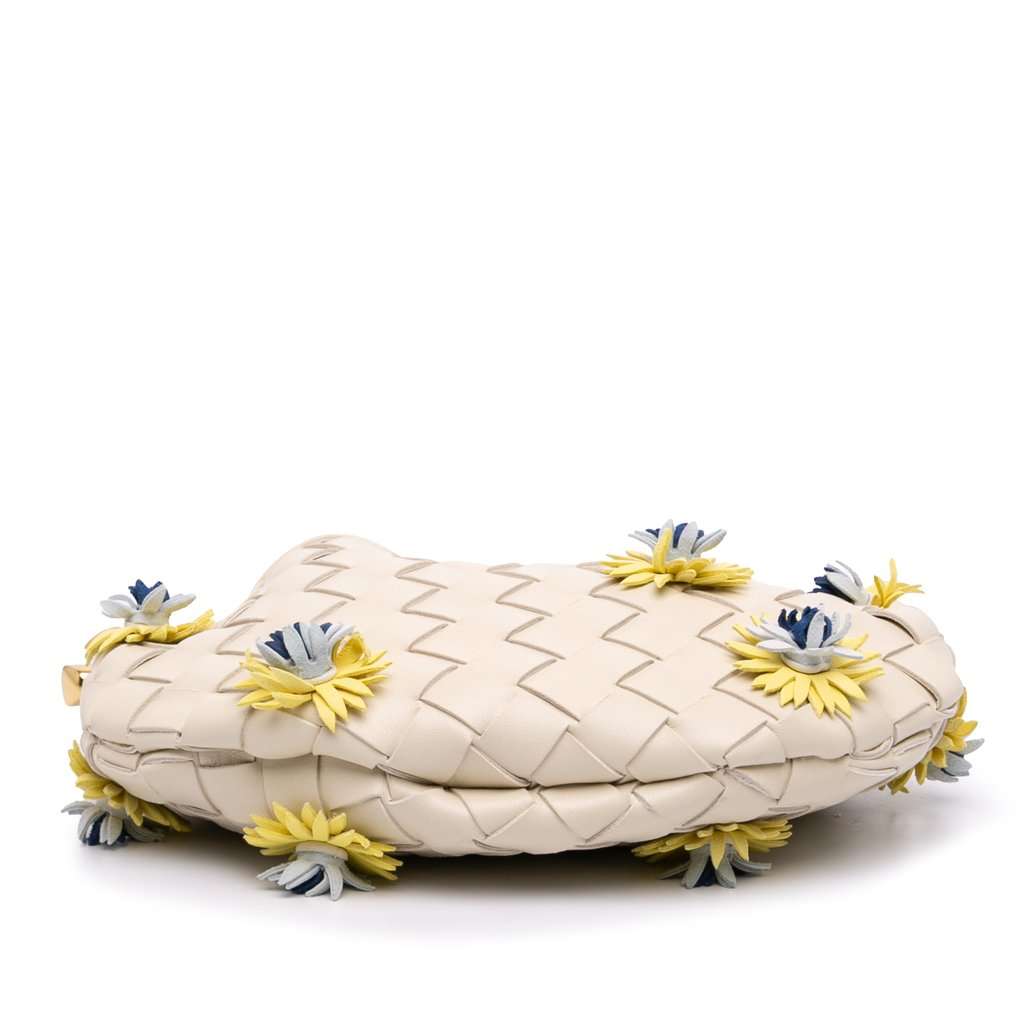 Bottega Veneta Baby Lambskin Intrecciato Floral Sardine White Leather Very good condition - Inside View