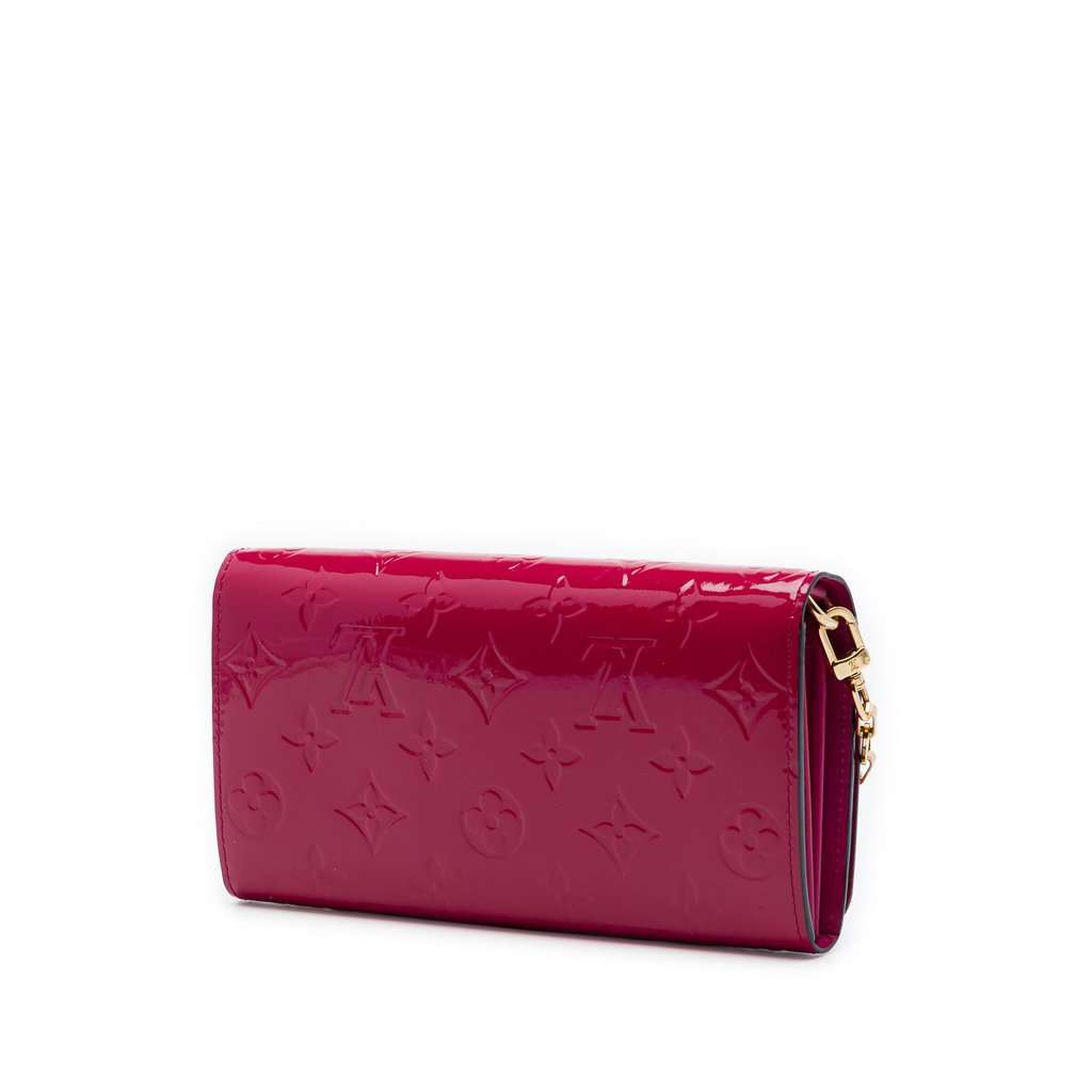 Louis Vuitton Monogram Vernis Chain Wallet Pink Leather Very good condition - Back View