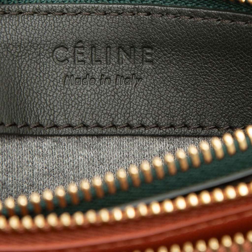 Celine Small Tricolor Lambskin Trio Crossbody Orange Leather Very good - Box View