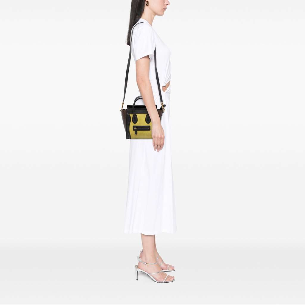 Celine Nano Tricolor Leather Luggage Tote Yellow Leather Very good condition - Box View